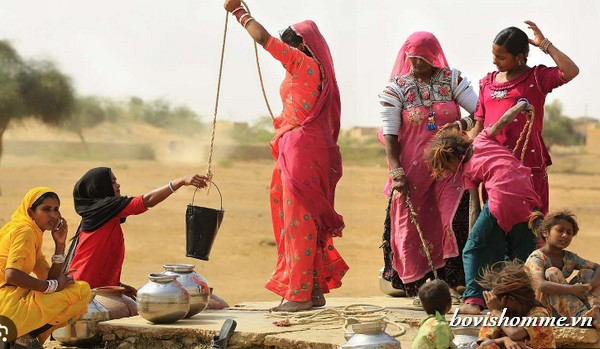 Images of daily activities of women in Rajasthan