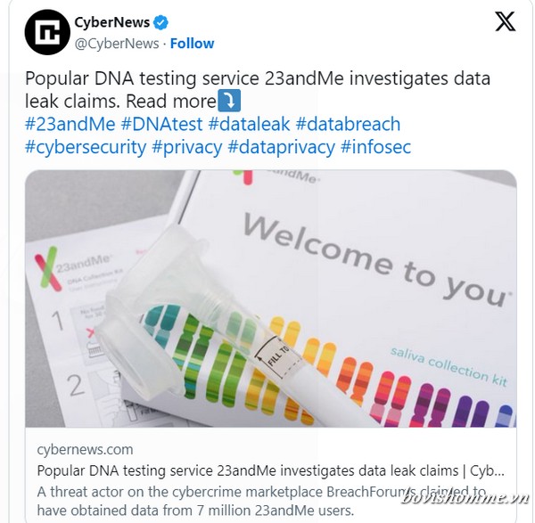 23andme Data Leak: User Data Stolen - BOVIS HOMME